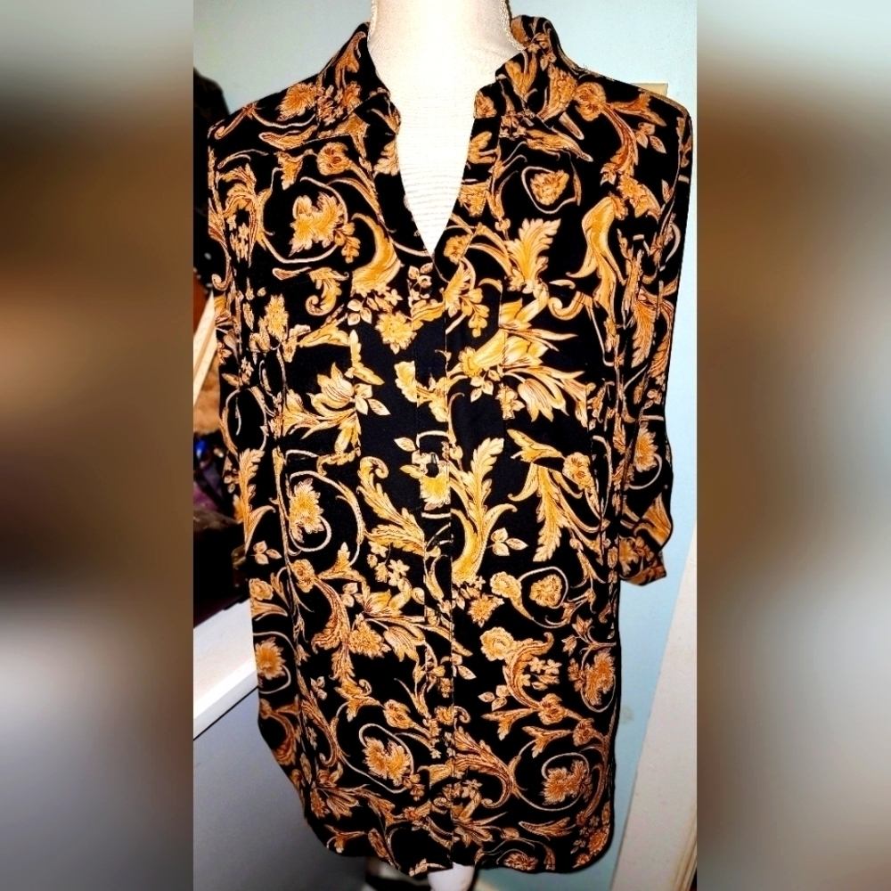 Torrid Madison Georgette Button Front Blouse